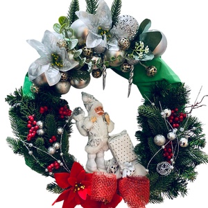 Hószakáll Karácsonyi Ajtódísz  nagyméretű  - karácsony - karácsonyi lakásdekoráció - karácsonyi ajtódíszek - Meska.hu