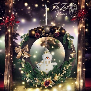 Téli Öröm - Ajtódísz  - karácsony - adventi díszek - adventi ajtódísz - Meska.hu