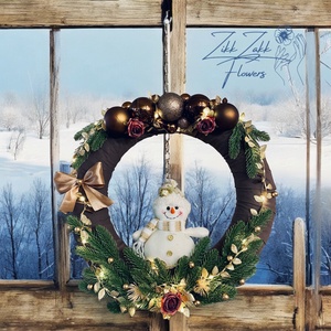 Téli Öröm - Ajtódísz  - karácsony - adventi díszek - adventi ajtódísz - Meska.hu