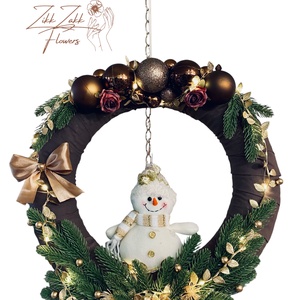 Téli Öröm - Ajtódísz  - karácsony - adventi díszek - adventi ajtódísz - Meska.hu