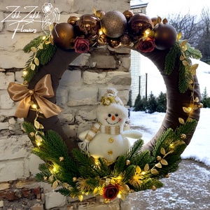 Téli Öröm - Ajtódísz , Karácsony, Adventi díszek, Adventi ajtódísz, , MESKA