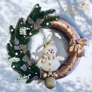 Hóemberes Karácsonyi Ajtódísz  - karácsony - adventi díszek - adventi ajtódísz - Meska.hu