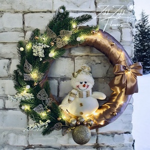 Hóemberes Karácsonyi Ajtódísz  - karácsony - adventi díszek - adventi ajtódísz - Meska.hu