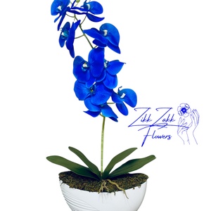 Kék Orchidea - Szemkápráztató Szépsé - otthon & életmód - dekoráció - virágdísz és tartó - csokor & virágdísz - Meska.hu