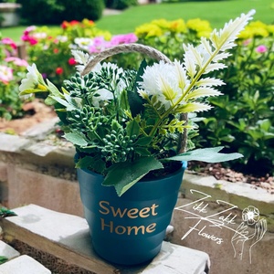 Sweet Home Virágos Vödör - otthon & életmód - dekoráció - virágdísz és tartó - cserép & kaspó - Meska.hu