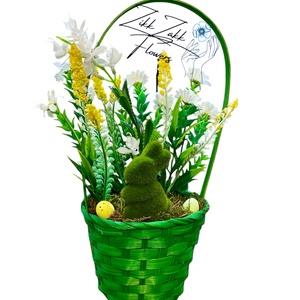 Zöld Húsvéti Kosár - otthon & életmód - dekoráció - asztal és polc dekoráció - asztaldísz - Meska.hu