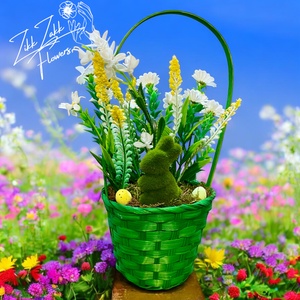 Zöld Húsvéti Kosár, Otthon & Életmód, Dekoráció, Asztal és polc dekoráció, Asztaldísz, , MESKA