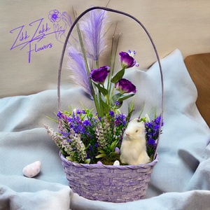 Lila Húsvéti Kosár - Nagyméretű , Otthon & Életmód, Dekoráció, Asztal és polc dekoráció, Asztaldísz, , MESKA