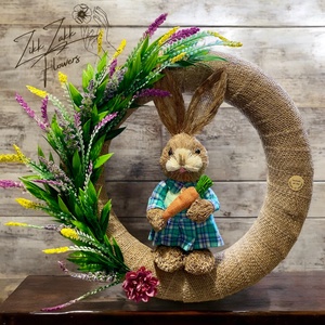 Húsvéti Nyuszi Ajtódísz, Otthon & Életmód, Dekoráció, Ajtó- és ablak dekoráció, Ajtódísz & Kopogtató, , MESKA