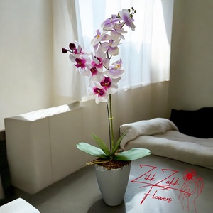 Fehér és Bíbor Orchidea  - otthon & életmód - dekoráció - virágdísz és tartó - csokor & virágdísz - Meska.hu