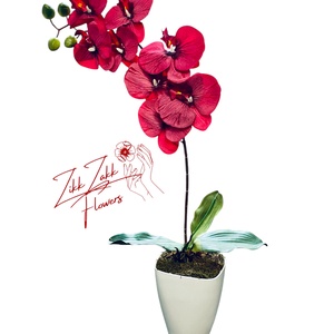 Bordó  Orchidea Dísz - otthon & életmód - dekoráció - asztal és polc dekoráció - asztaldísz - Meska.hu