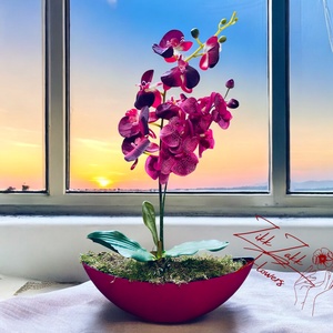 Bordeaux Elegancia Orchidea, Otthon & Életmód, Dekoráció, Asztal és polc dekoráció, Asztaldísz, , MESKA