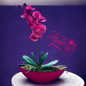 Bíbor Orchidea Dísz, Otthon & Életmód, Dekoráció, Virágdísz és tartó, Csokor & Virágdísz, , MESKA