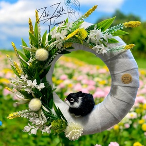 Tavaszi Nyuszis Koszorú - Meska.hu