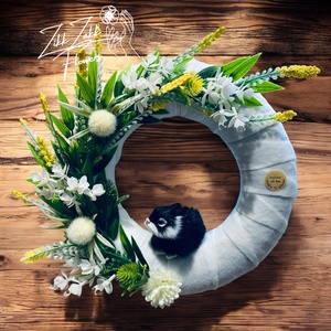 Tavaszi Nyuszis Koszorú - otthon & életmód - dekoráció - ajtó- és ablak dekoráció - ajtódísz & kopogtató - Meska.hu