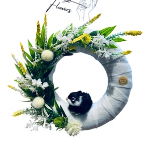 Tavaszi Nyuszis Koszorú - otthon & életmód - dekoráció - ajtó- és ablak dekoráció - ajtódísz & kopogtató - Meska.hu