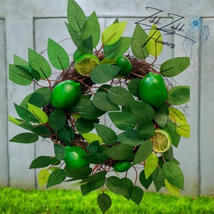 Lime Liget Díszkoszorú - otthon & életmód - dekoráció - ajtó- és ablak dekoráció - ajtódísz & kopogtató - Meska.hu