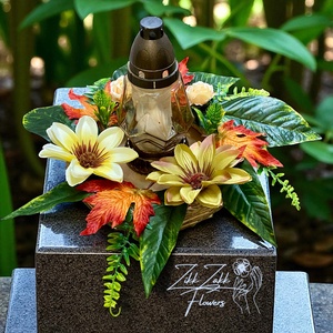 Őszi mécses tartós koszorú sárga és narancs virágokkal - otthon & életmód - vallás - temetkezési tárgy - temetői gyertyák, mécsesek - Meska.hu Őszi mécses tartós koszorú sárga és narancs virágokkal - otthon & életmód - vallás - temetkezési tárgy - temetői gyertyák, mécsesek - Meska.hu