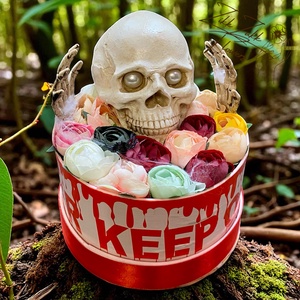 Koponyás virágdoboz - otthon & életmód - dekoráció - halloween - halloweeni asztaldísz - Meska.hu