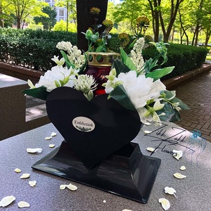 Fekete Szív Emlékmécses  - otthon & életmód - vallás - temetkezési tárgy - temetői gyertyák, mécsesek - Meska.hu