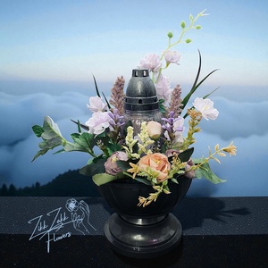 Levendulás Mécses kompozíció  Lila árnyalatokban - otthon & életmód - vallás - temetkezési tárgy - temetői gyertyák, mécsesek - Meska.hu