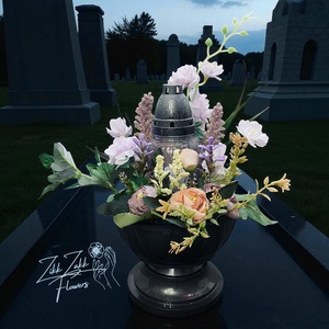 Levendulás Mécses kompozíció  Lila árnyalatokban - otthon & életmód - vallás - temetkezési tárgy - temetői gyertyák, mécsesek - Meska.hu