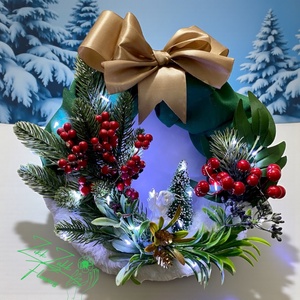 Angéla Karácsonyi Ajtódísz  - karácsony - adventi díszek - adventi ajtódísz - Meska.hu