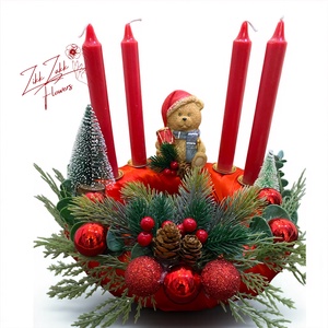 Adventi koszorú � Télapó Mackó Varázsa - karácsony - adventi díszek - adventi koszorú - Meska.hu