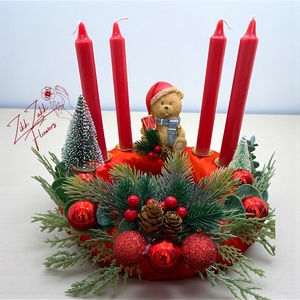 Adventi koszorú � Télapó Mackó Varázsa - karácsony - adventi díszek - adventi koszorú - Meska.hu