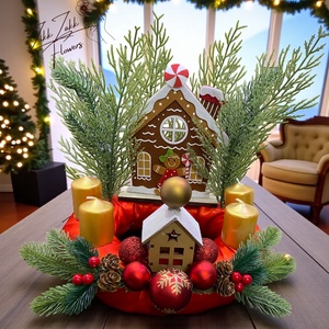 Adventi koszorú  Mézeskalács Karácsonyfalucska - karácsony - adventi díszek - adventi koszorú - Meska.hu