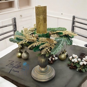 Talpas adventi dekor � arany fenyőágas, Karácsony, Adventi díszek, Adventi asztaldísz, , MESKA