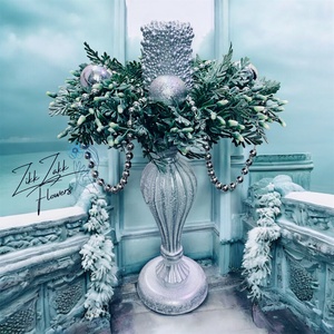 Talpas adventi dekor � ezüst, fagyos stílu - karácsony - adventi díszek - adventi asztaldísz - Meska.hu