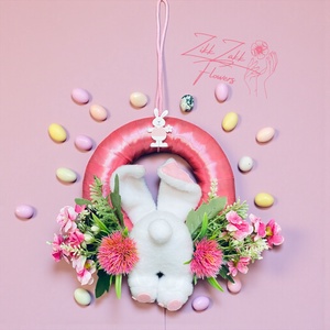 Húsvéti ajtódísz � nyuszis kopogtató - otthon & életmód - dekoráció - ajtó- és ablak dekoráció - ajtódísz & kopogtató - Meska.hu