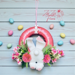 Húsvéti ajtódísz � nyuszis kopogtató - otthon & életmód - dekoráció - ajtó- és ablak dekoráció - ajtódísz & kopogtató - Meska.hu