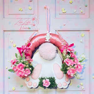 Húsvéti nyuszis ajtódísz � pasztell változat - otthon & életmód - dekoráció - ajtó- és ablak dekoráció - ajtódísz & kopogtató - Meska.hu