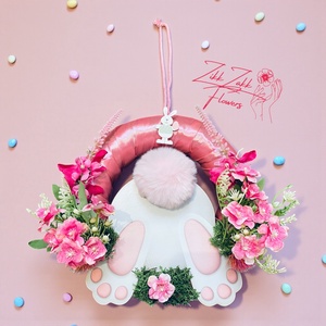 Húsvéti nyuszis ajtódísz � pasztell változat - otthon & életmód - dekoráció - ajtó- és ablak dekoráció - ajtódísz & kopogtató - Meska.hu