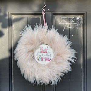 Húsvéti Ajtókopogtató � Már Vártalak Nyuszival - ünnepi díszek, dekorációk - húsvéti díszek és dekorációk - húsvéti ajtódísz, kopogtató - Meska.hu