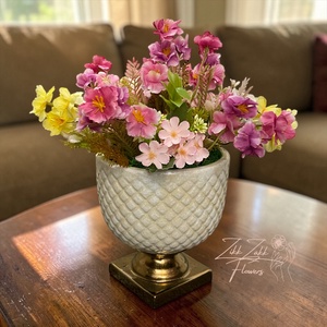 Krém Talpas Tavaszi Virágkompozíció - otthon & életmód - dekoráció - asztal és polc dekoráció - asztaldísz - Meska.hu