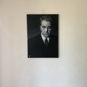 Michael Corleone portré - művészet - festmény - olajfestmény - Meska.hu