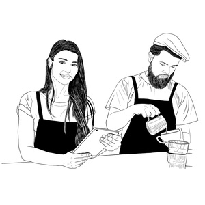 Egyedi vonalrajz portré - művészet - grafika & illusztráció - digitális - Meska.hu