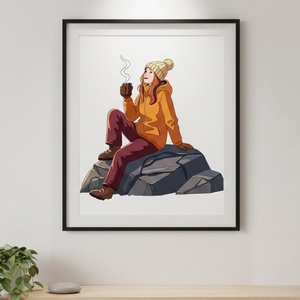 Téli pihenő � színes digitális illusztráció (azonnali letöltés) - művészet - grafika & illusztráció - digitális - Meska.hu