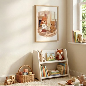 Teadélután � Akvarell hatású gyerekszoba falikép - művészet - grafika & illusztráció - művészi nyomat - Meska.hu