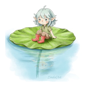 Vízimanó � Akvarell hatású gyerekszoba falikép, Művészet, Grafika & Illusztráció, Művészi nyomat, Festészet, MESKA