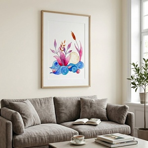 Vízparti akvarell falikép - művészet - grafika & illusztráció - művészi nyomat - Meska.hu