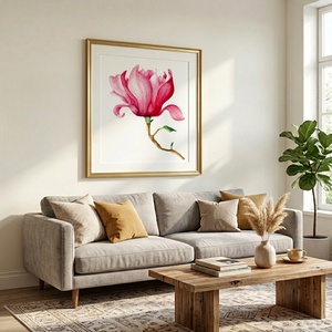 Magnólia akvarell falikép - művészet - grafika & illusztráció - művészi nyomat - Meska.hu