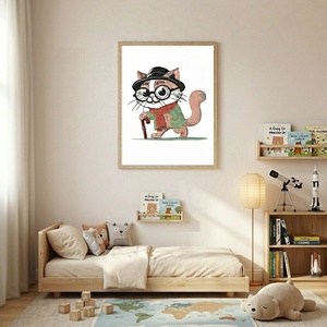 Cica-portré falikép gyerekszobába vagy nappaliba / Art print - művészet - grafika & illusztráció - digitális - Meska.hu