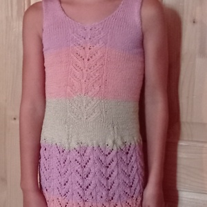 Tulipán kötött kislány ruha, Ruha & Divat, Babaruha & Gyerekruha, Ruha, Kötés, MESKA