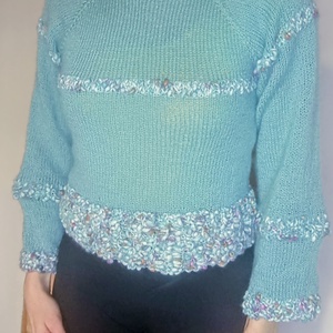 Tavasz kötött pulóver - Meska.hu