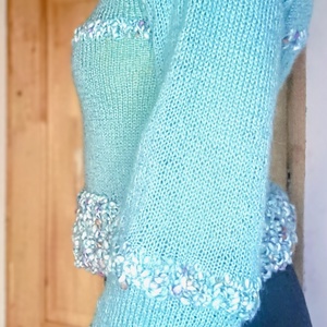 Tavasz kötött pulóver - ruha & divat - női ruha - pulóver - Meska.hu