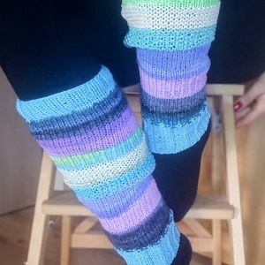 Színes kötött lábmelegítő, Ruha & Divat, Cipő & Papucs, Lábszármelegítő, Kötés, MESKA